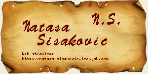 Nataša Šišaković vizit kartica